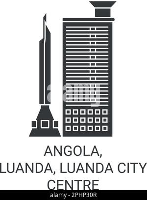 Angola, Luanda, Luanda City Centre reisen Wahrzeichen Vektordarstellung Stock Vektor