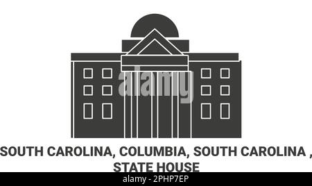 USA, South Carolina, Columbia, State House, eine Vektordarstellung Stock Vektor