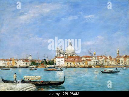 Eugène Boudin (1824-1898), Gemälde mit dem Titel "Venedig, Santa Maria della Salute aus San Giorgio", Öl auf Leinwand, 1895 Stockfoto