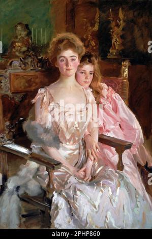 Frau Fiske Warren (Gretchen Osgood) und ihre Tochter Rachel von John Singer Sargent (1856-1925), Öl auf Leinwand, 1903 Stockfoto