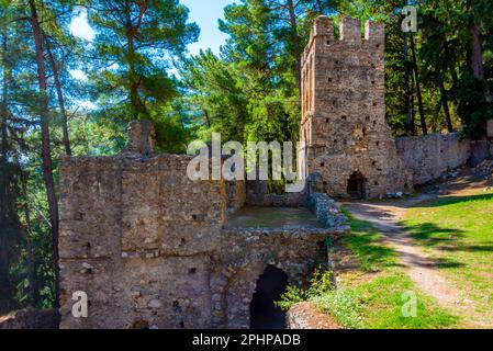 Jungfrau Maria Perivleptos Kloster der archäologischen Stätte Mystras in Griechenland. Stockfoto