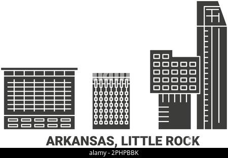 USA, Arkansas, Little Rock Reise-Wahrzeichen-Vektordarstellung Stock Vektor