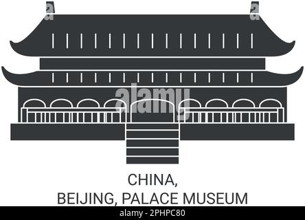 China, Peking, Palastmuseum Reise Wahrzeichen Vektordarstellung Stock Vektor