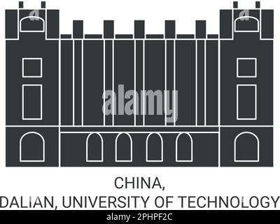 China, Dalian, University of Technology, Vektorgrafik für Reisen Stock Vektor