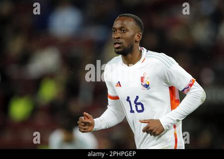 KÖLN - Dodi Lukebakio von Belgien während des Freundschaftsspiels zwischen Deutschland und Belgien im Rheinenergie-Stadion am 28. März 2023 in Köln. AP | Niederländische Höhe | BART STOUTJESDYK Stockfoto