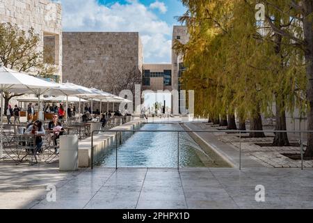 Los Angeles, Kalifornien/USA - Februar 27 2018: Das Getty Center ist der Campus des Getty Museum. Stockfoto