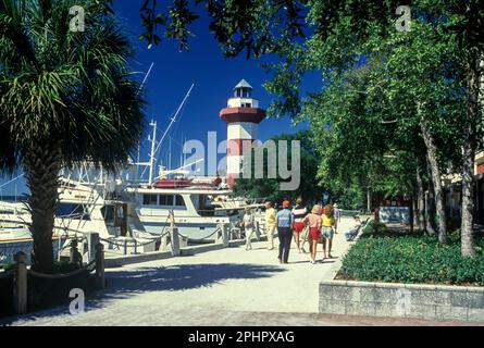 1991 HISTORISCHER LEUCHTTURM DER HAFENSTADT HILTON HEAD ISLAND BEAUFORT COUNTY SOUTH CAROLINA USA Stockfoto