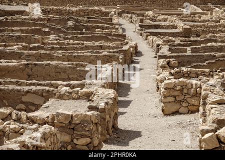 Deir el-Medina, Arbeiter Dorf in der Nähe von Tal der Könige, Westufer des Nil, Luxor, Ägypten Stockfoto