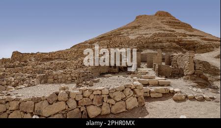 Deir el-Medina, Arbeiter Dorf in der Nähe von Tal der Könige, Westufer des Nil, Luxor, Ägypten Stockfoto