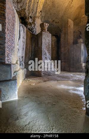 Teatro romano antico di Ercolano, Parco archeologico di Ercolano, Neapel, Kampanien Stockfoto