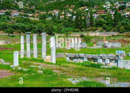 Archäologische Stätte des antiken Messini in Griechenland. Stockfoto