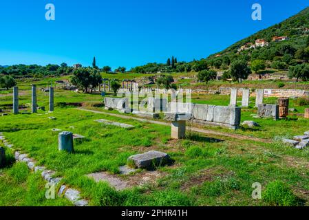 Archäologische Stätte des antiken Messini in Griechenland. Stockfoto