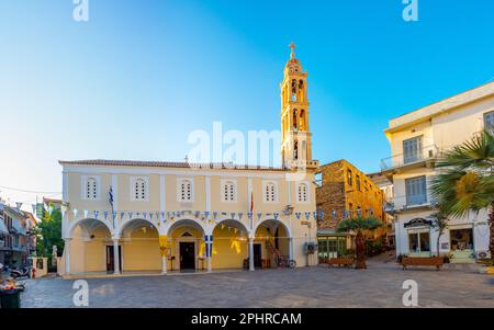 Agios Georgios Square in der griechischen Stadt Nafplio. Stockfoto