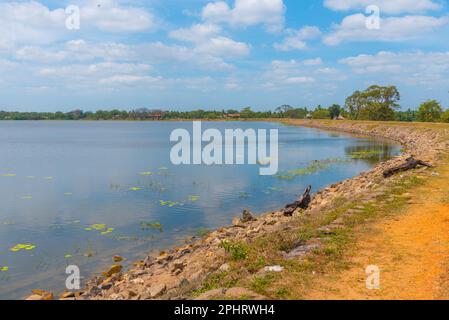 Basawakkulama Wasserreservoir in Anuradhapura in Sri Lanka. Stockfoto