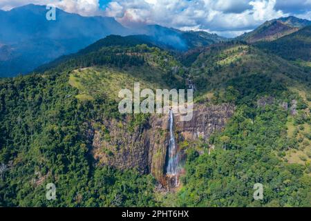 Diyaluma fällt in der Nähe von Ella, Sri Lanka. Stockfoto