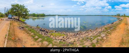 Basawakkulama Wasserreservoir in Anuradhapura in Sri Lanka. Stockfoto
