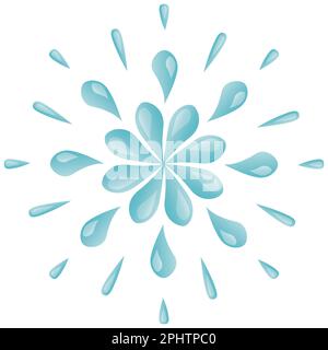 Regentropfenmuster in Form einer Blume. nahtloses vektormuster. Stock Vektor