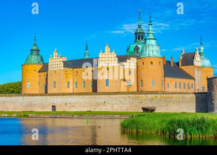 Blick auf das Schloss Kalmar in Schweden. Stockfoto
