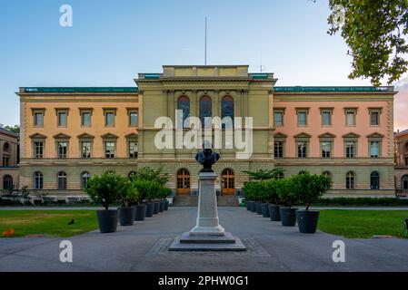 Gebäude der Universität Genf in der Schweiz. Stockfoto