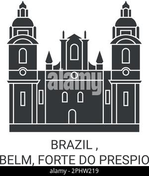 Brasilien , Belm, Forte do Prespio Reise Landmark Vektordarstellung Stock Vektor