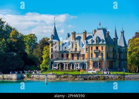 Schloss Schadau am Thunersee in der Schweiz. Stockfoto