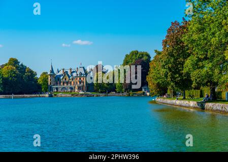 Schloss Schadau am Thunersee in der Schweiz. Stockfoto