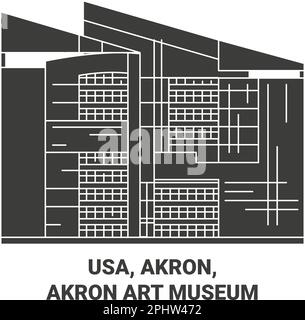 USA, Akron, Akron Art Museum Stock Vektor