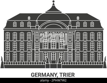 Deutschland, Trier Reise-Landmarke Vektordarstellung Stock Vektor