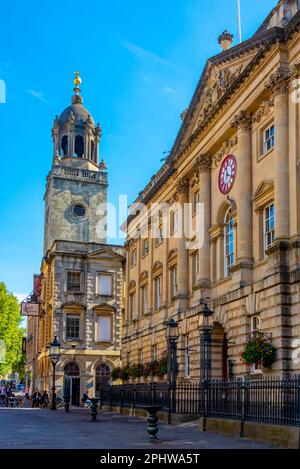 All Saint's Church und die Maisbörse in Bristol, Großbritannien. Stockfoto