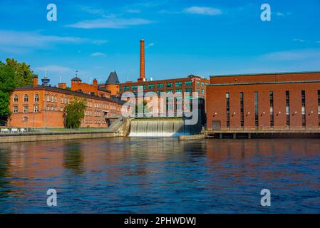 Die Tammerkoski-Fälle in Tampere, Finnland. Stockfoto