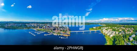 Panoramablick auf Jyväskylä, Finnland Stockfoto