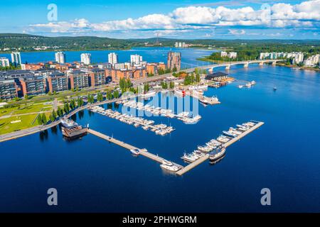 Panoramablick auf Jyväskylä, Finnland Stockfoto