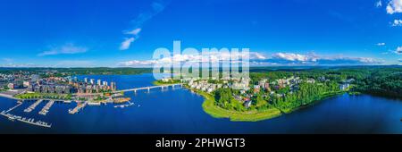 Panoramablick auf Jyväskylä, Finnland Stockfoto