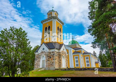 Blick auf die Kerimäki-Kirche in Finnland Stockfoto