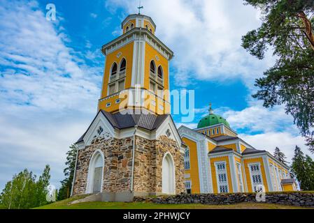 Blick auf die Kerimäki-Kirche in Finnland Stockfoto