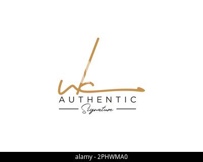 Brief UK Unterschrift Logo Vorlage Vektor Stock Vektor