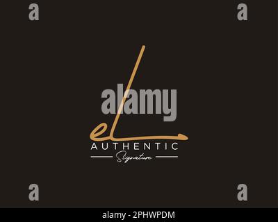 Buchstabe EL Unterschrift Logo Vorlage Vektor Stock Vektor