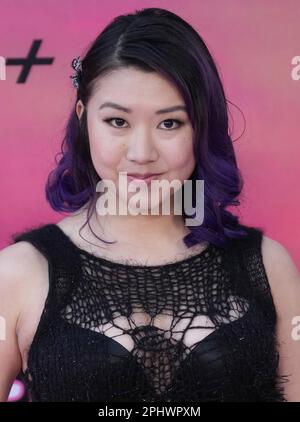 Los Angeles, USA. 29. März 2023. Tricia Fukuhara trifft am Mittwoch, den 29. März 2023, auf der Paramount's Original Series GREASE: RISE OF THE PINK LADIES Los Angeles Premiere in der Hollywood American Legion in Hollywood, Kalifornien, ein. (Foto: Sthanlee B. Mirador/Sipa USA) Guthaben: SIPA USA/Alamy Live News Stockfoto