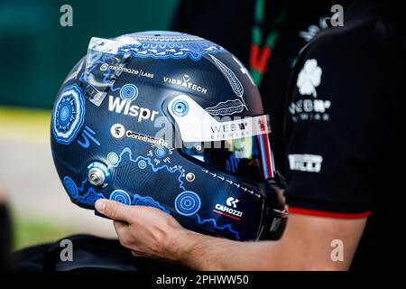 Melbourne, Australie. 30. März 2023. BOTTAS Valtteri (FIN), Alfa Romeo F1 Team Einsatz C43, Portraithelm, Casque, während der Formel 1 des australischen Grand Prix 2023, 3. Runde der Formel-1-Weltmeisterschaft 2023 von 31. März bis 2. April 2023 auf der Albert Park Circuit in Melbourne, Australien – Foto Xavi Bonilla/DPPI Gutschrift: DPPI Media/Alamy Live News Stockfoto