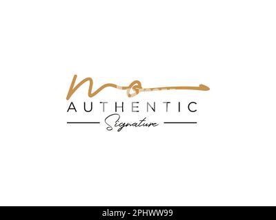 Brief MO Unterschrift Logo Vorlage Vektor Stock Vektor