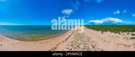 Panoramablick auf den Yyteri-Strand in Finnland Stockfoto