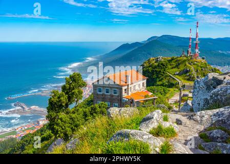 Eremitage auf dem Berg Santa Trega in der Nähe Einer Guarda, Spanien. Stockfoto