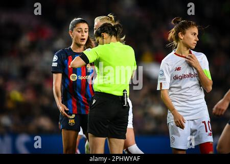 Barcelona, Italien. 29. März 2023. Jana Fernandez (FC Barcelona FEM) bei einem Frauenspiel der Champions League zwischen FC Barcelona Femani und AS Roma FEM am 29. März 2023 im Spotify Camp Nou in Barcelona, Spanien. (Foto/Felipe Mondino) Kredit: Unabhängige Fotoagentur/Alamy Live News Stockfoto