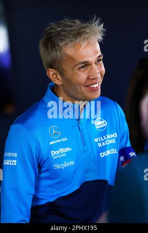 Melbourne, Australie. 30. März 2023. ALBON Alexander (tha), Williams Racing FW45, Portrait während des Formel 1 Rolex Grand Prix 2023, 3. Runde der Formel-1-Weltmeisterschaft 2023 vom 31. März bis 2. April 2023 auf dem Albert Park Circuit in Melbourne, Australien - Foto DPPI Credit: DPPI Media/Alamy Live News Stockfoto