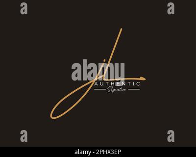 Brief JL Unterschrift Logo Vorlage Vektor Stock Vektor