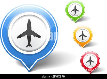 Flugzeugsymbol, Vektor EPS10-Abbildung Stock Vektor