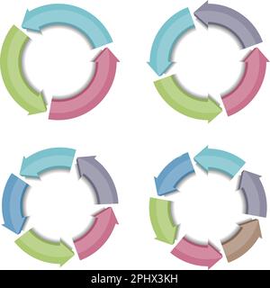 Kreisförmige Pfeile, Vektor EPS10-Abbildung Stock Vektor