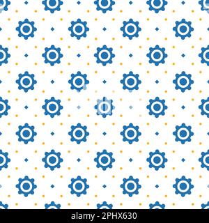 „Happy Labor Day“ (alles gute zum Tag der Arbeit) – Illustration des nahtlosen Musters mit verschiedenen Berufen in der handgezeichneten Vorlage Stock Vektor