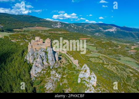 Schloss Loarre in der spanischen Provinz Aragon. Stockfoto