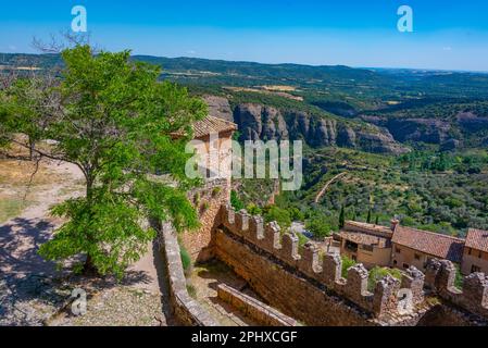 Tal von Rio Vero in der Nähe des spanischen Dorfes Alquezar. Stockfoto